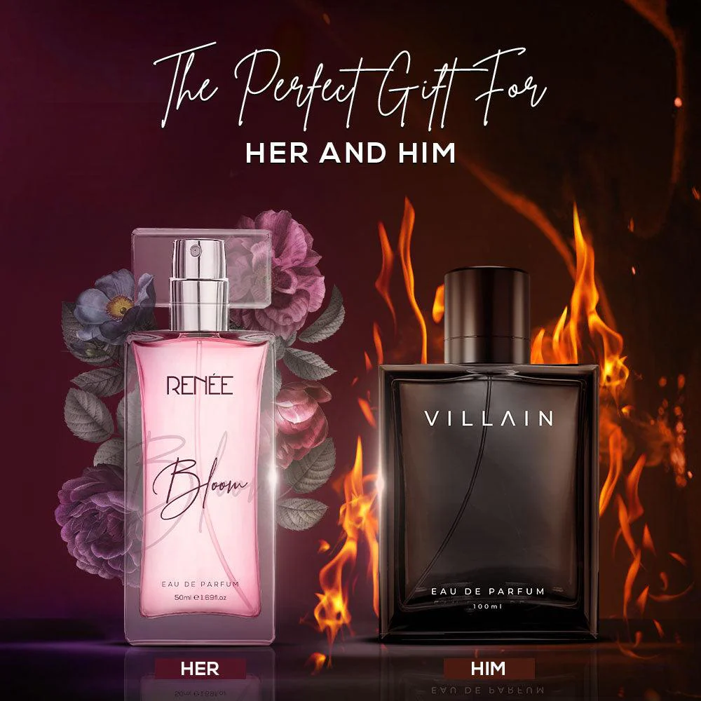 RENEE x VILLAIN Premium Eau De Parfum Gift Set for Him & Her, Pack of 2 - Image 3